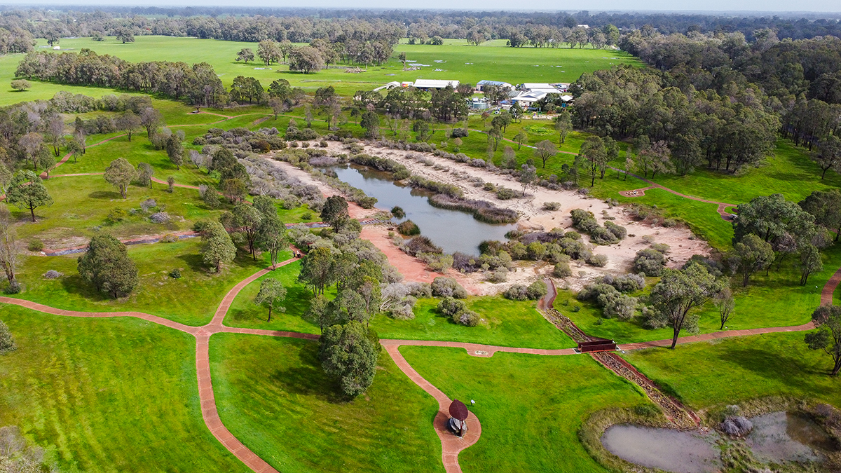 Aerial Image of a walking trail