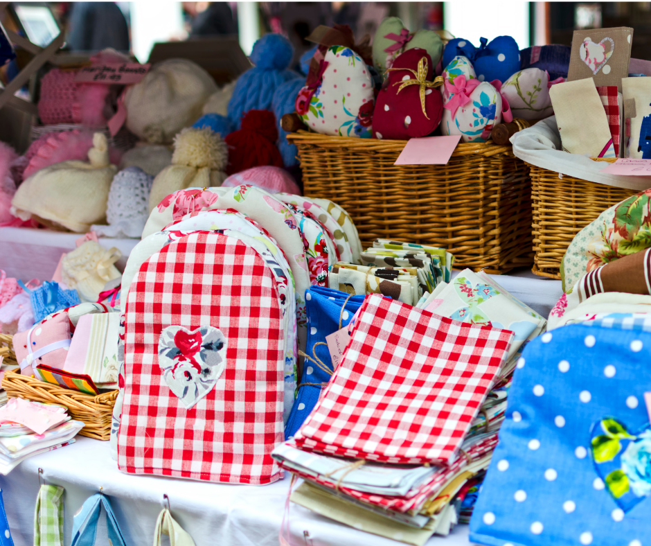Craft at a market stall