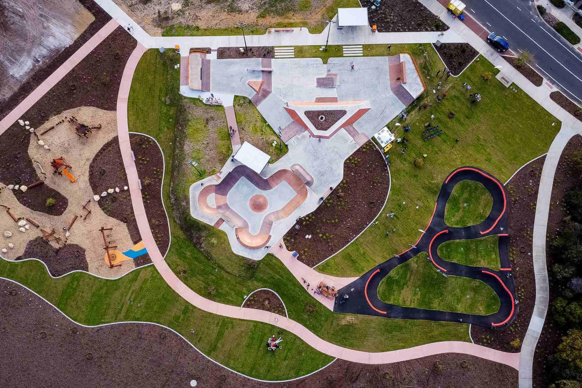 Aerial image of Dalyellup Skatepark